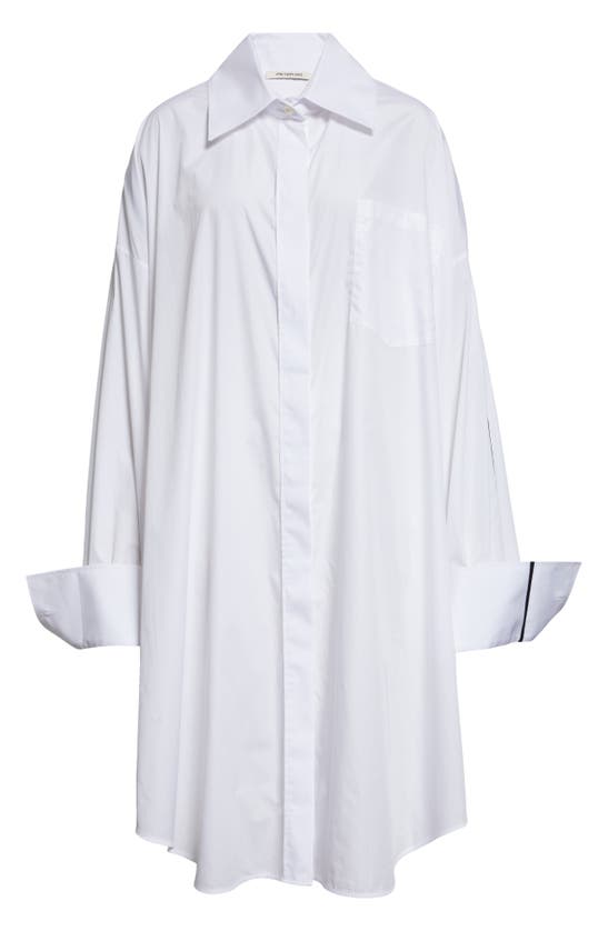 Shop Peter Do Oversize Button-up Coat Shirt In White