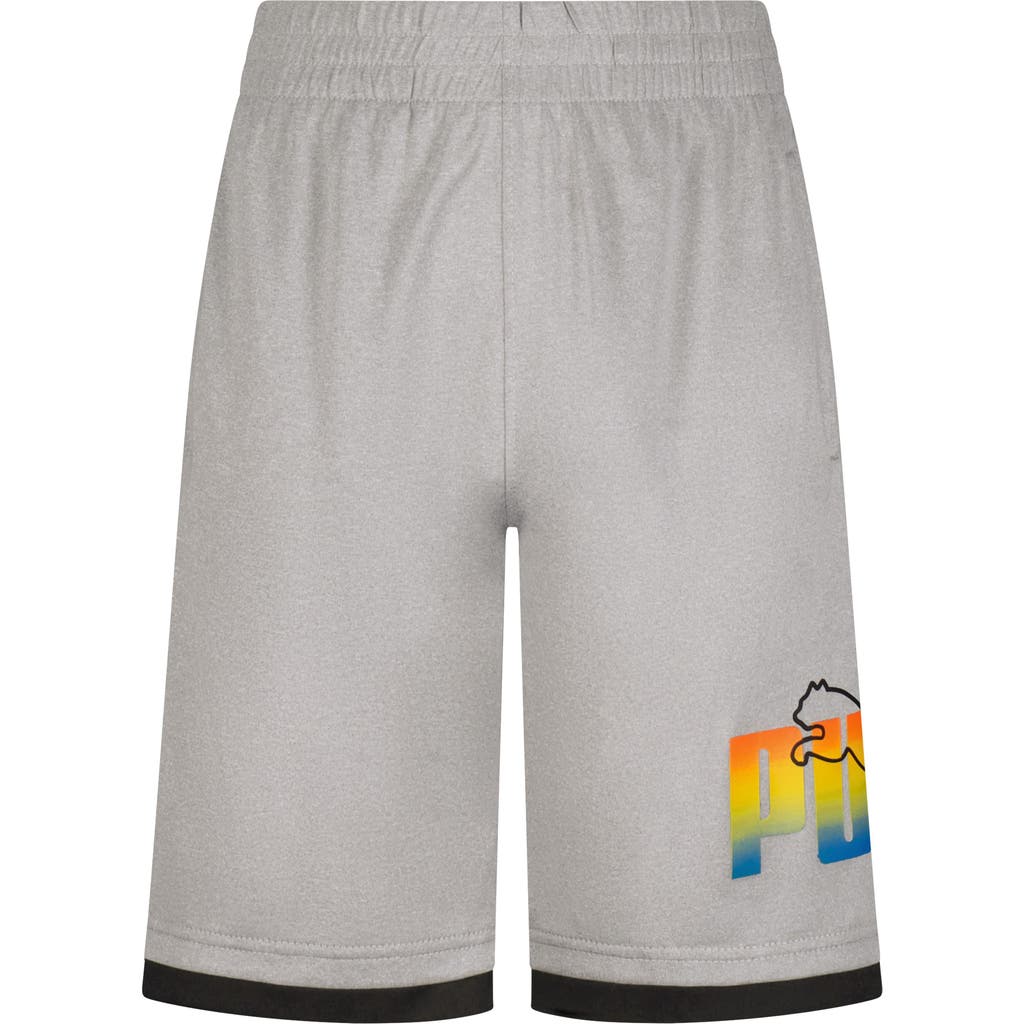 Puma Kids' Summer Cool Interlock Shorts In Gray
