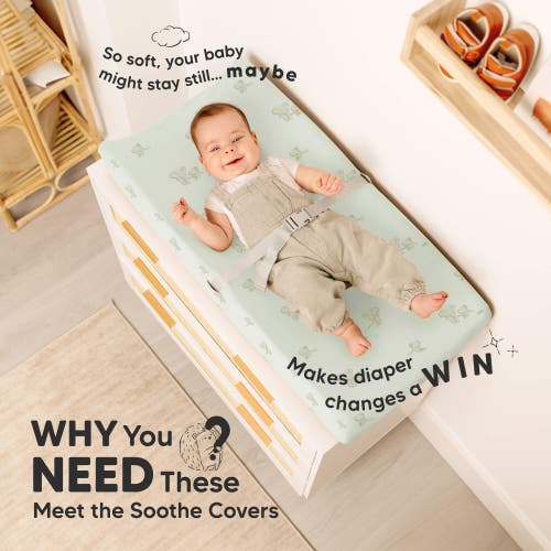 Keababies 2-pack Soothe Changing Pad Covers In Elly