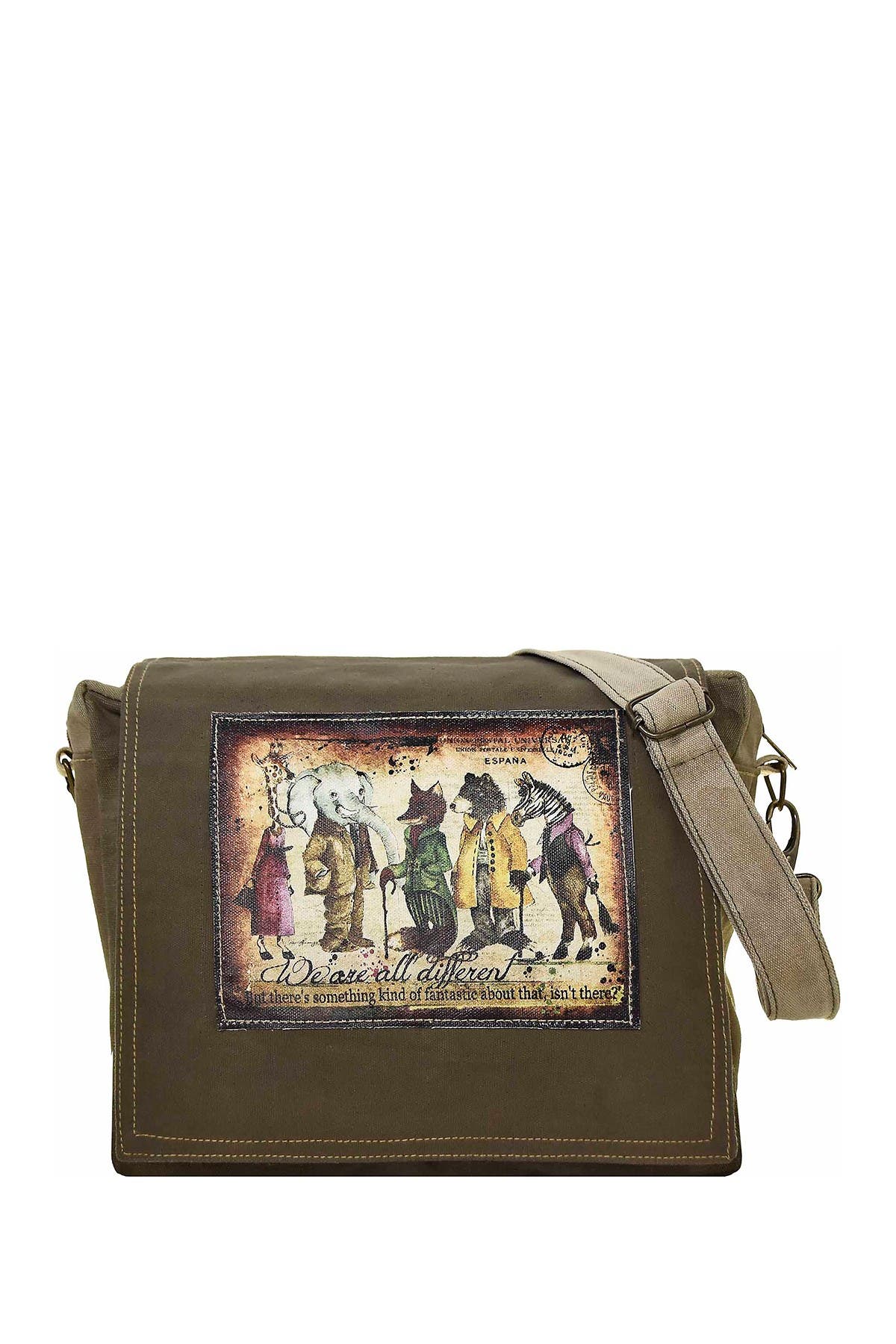 Vintage Addiction We Are All Different Tent Crossbody Bag In Natural1 ModeSens