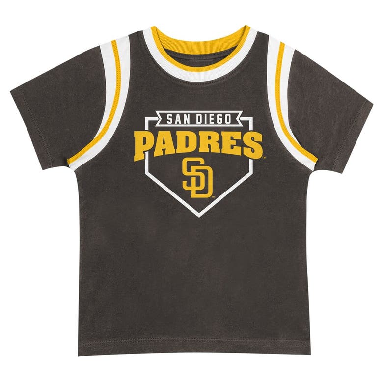 Shop Outerstuff Toddler Fanatics Branded Brown/gray San Diego Padres Bases Loaded T-shirt & Shorts Set