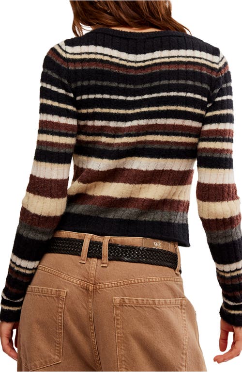 Shop Free People Lumen Stripe Sweater In Black Combo