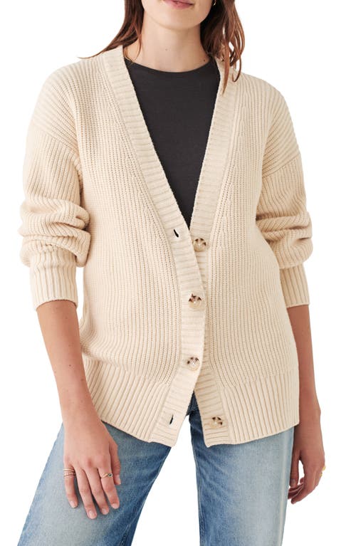 Faherty Shaker Stitch Cardigan in Natural