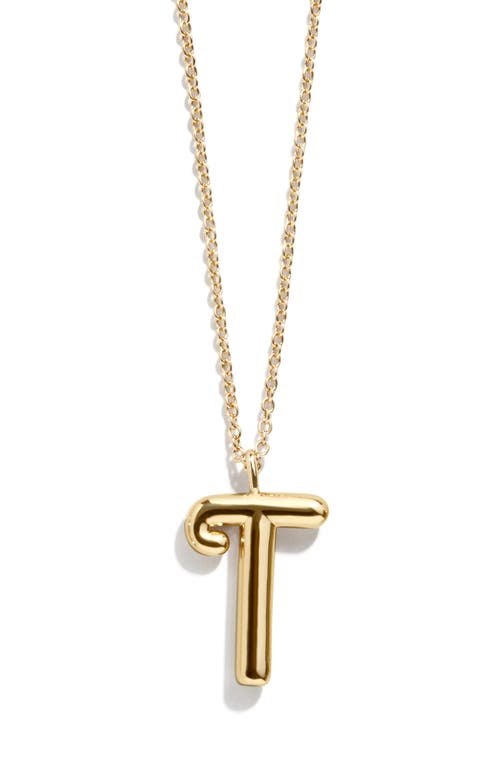 Bubble Initial Necklace in Gold T