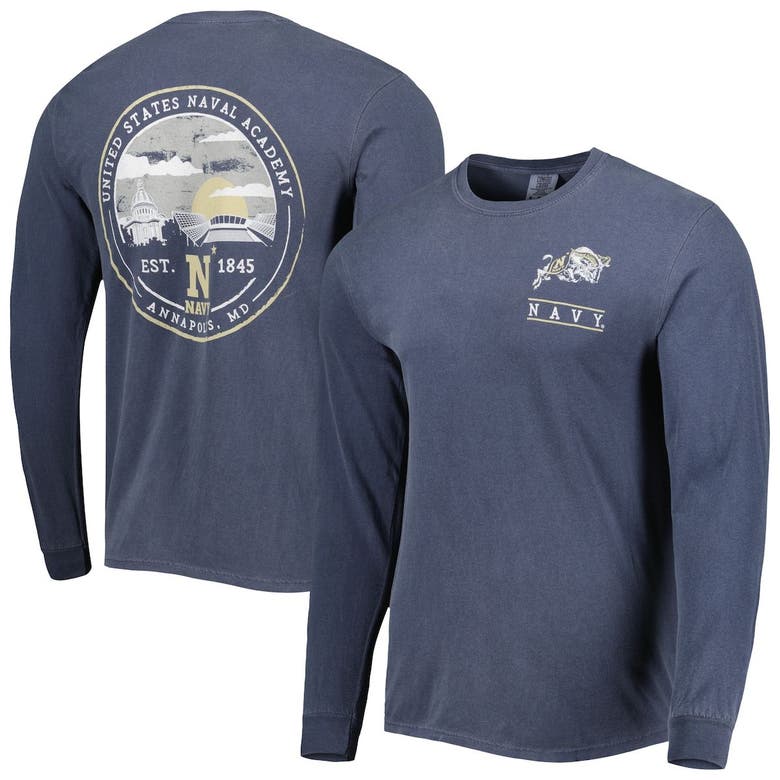 Image One Navy Navy Midshipmen Circle Campus Scene Long Sleeve T-shirt