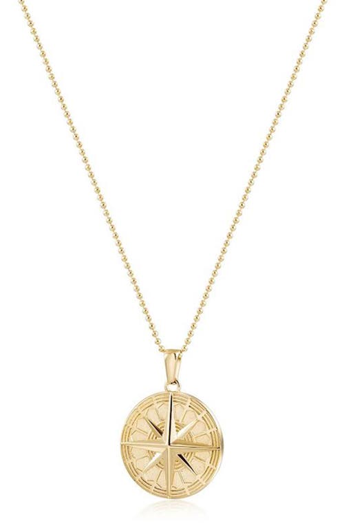 Jane Basch Designs North Star Medallion Necklace in Gold 