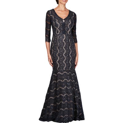 Alex Evenings Sequin Lace Mermaid Gown