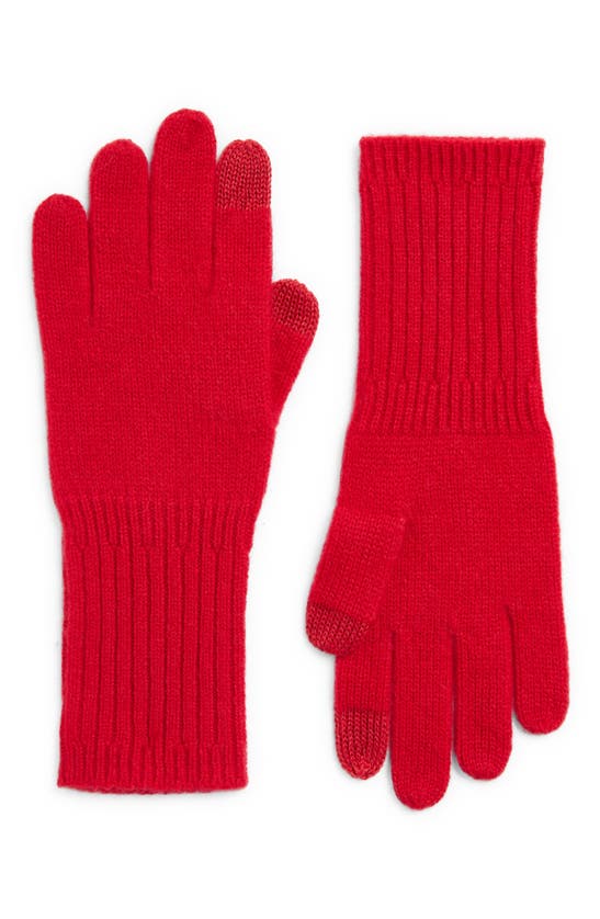 Nordstrom Cashmere Gloves In Red Lychee