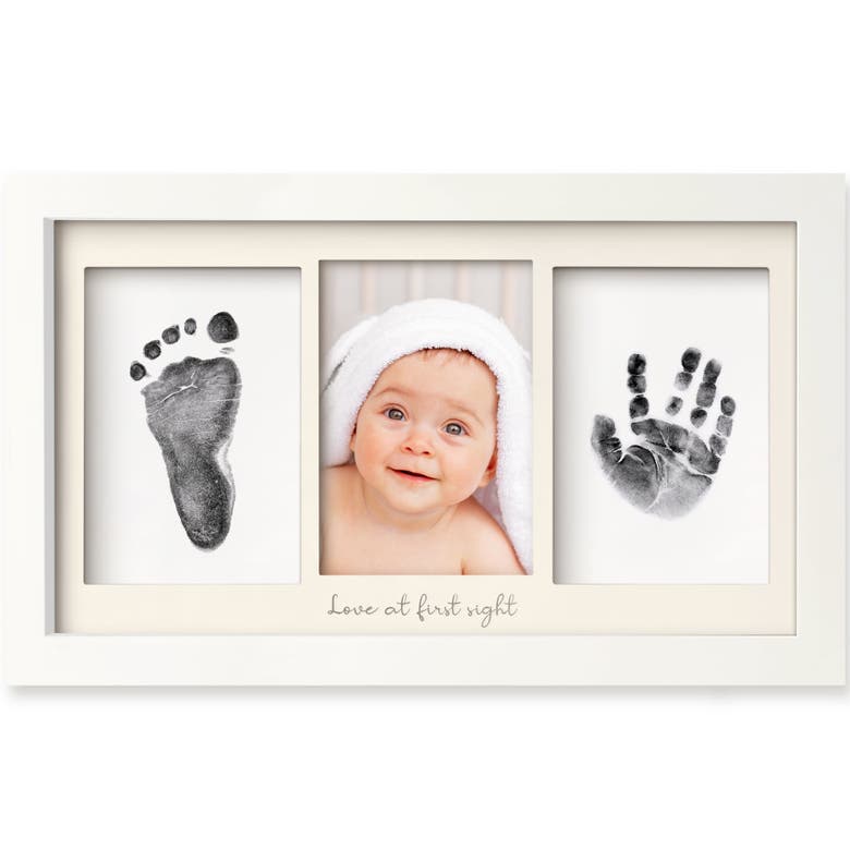 Shop Keababies Duo Clean Touch Inkless Hand & Footprint Frame Kit In Alpine White