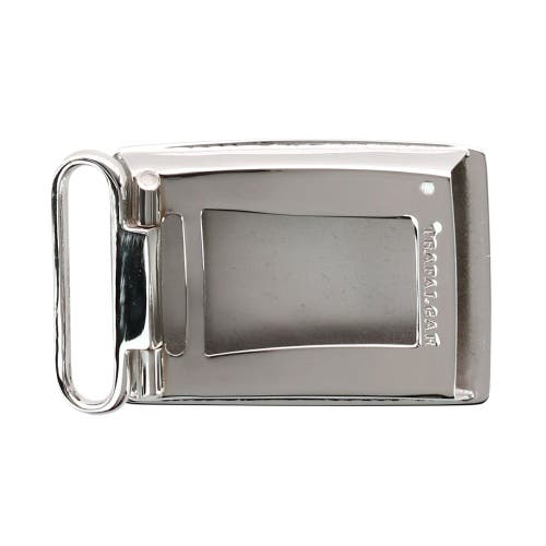 Trafalgar 30mm Scallop Edge Compression Belt Buckle In Silver