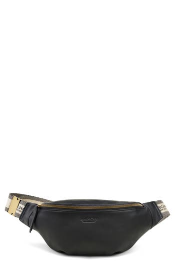 American Leather Co. Millwood Leather Belt Bag In Black Smooth