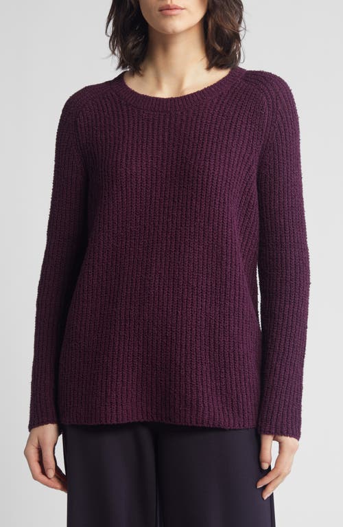 Shop Eileen Fisher Organic Cotton Sweater In Blackberry