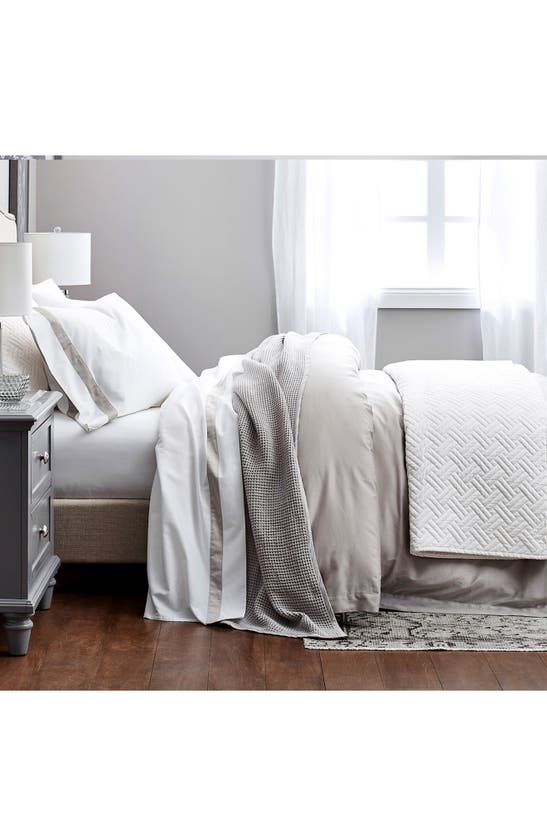 Shop Boll & Branch Signature Hemmed Duvet Set In Pewter