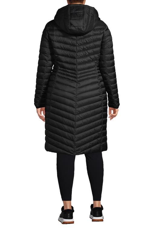 Shop Lands' End Plus Size Wanderweight Ultralight Packable Down Coat In Black