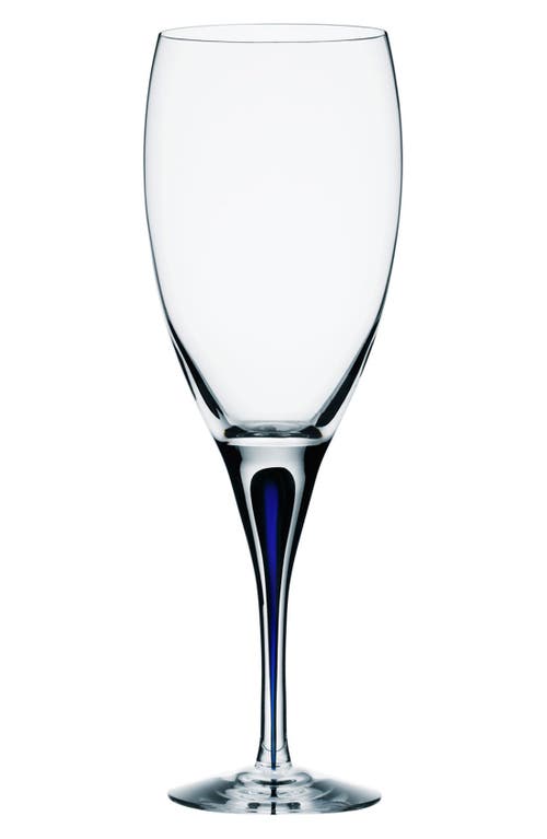 Orrefors Intermezzo White Wine Glass In Clear/blue