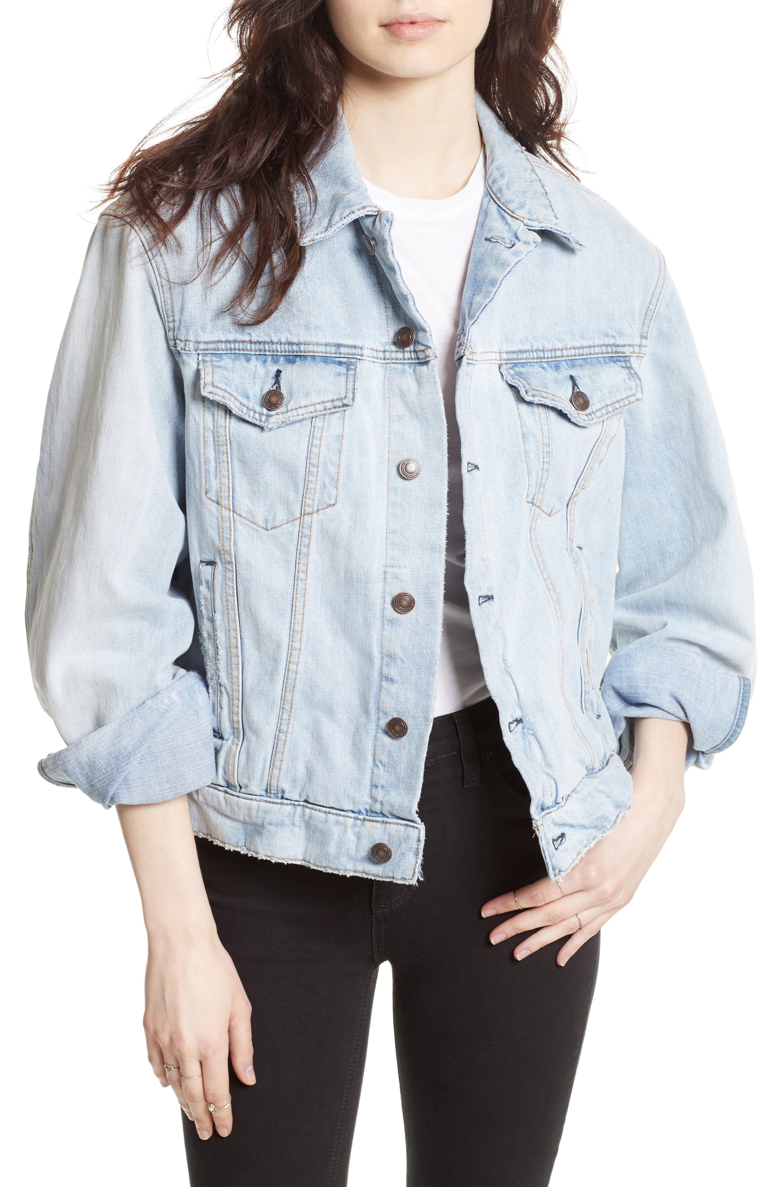 Free People Paisley Quilted Denim Jacket Nordstrom