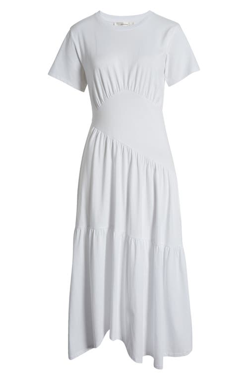Shop Frame Asymmetric Tiered Ruffle Knit Dress In White