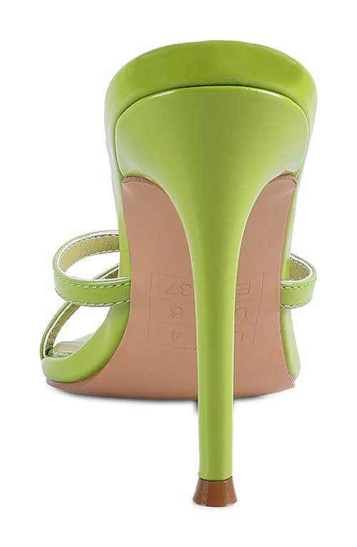 London Rag Spellbound High Heeled Pointed Toe Sandal In Avocado