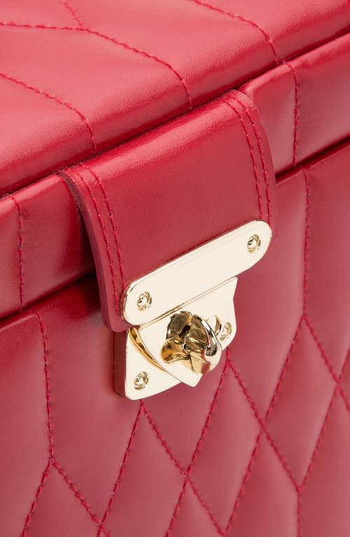 Wolf Caroline Extra Large Leather Jewelry Case In Red