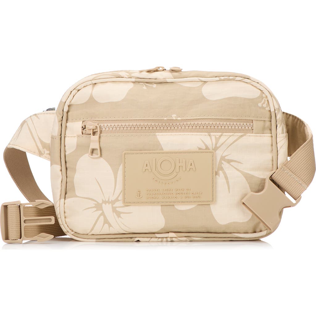 Aloha Collection Hana Hou Travel Light Belt Bag in Creme/Dune