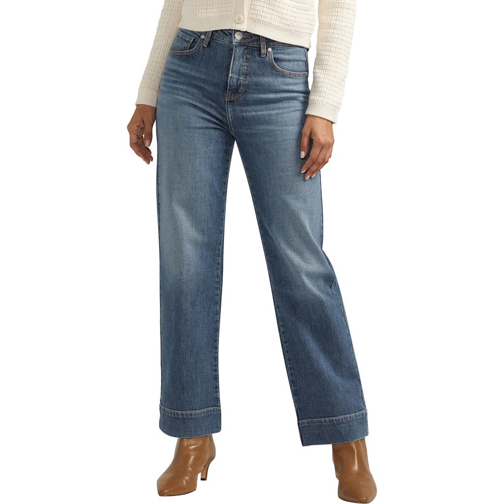 Jag Sophia High Waist Ankle Wide Leg Jeans In Eiffel Blue