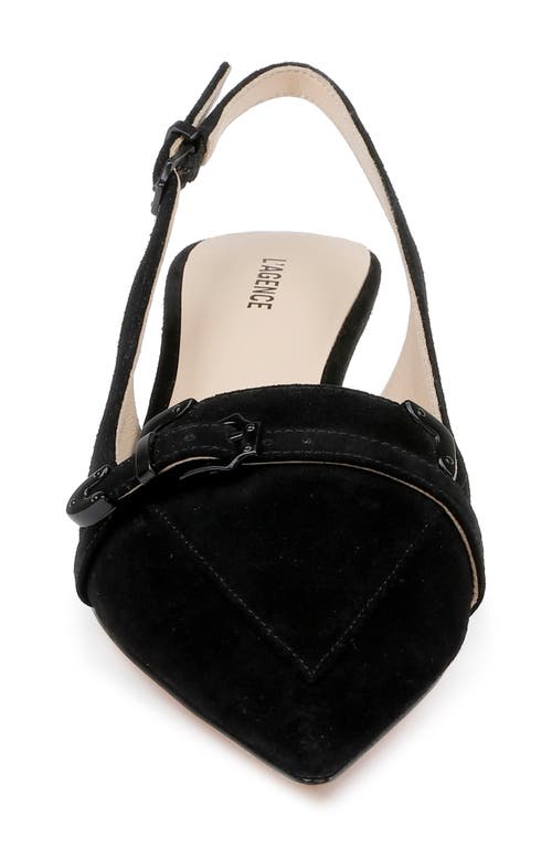 Shop L Agence L'agence Brigitte Slingback Kitten Heel Pump In Black Suede