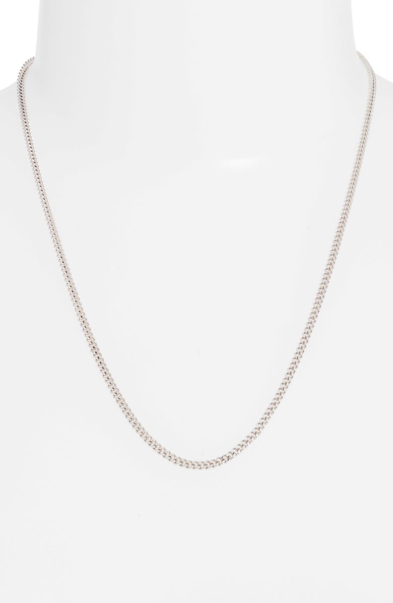 Anzie Cuban Link Chain Necklace, Alternate, color, Silver