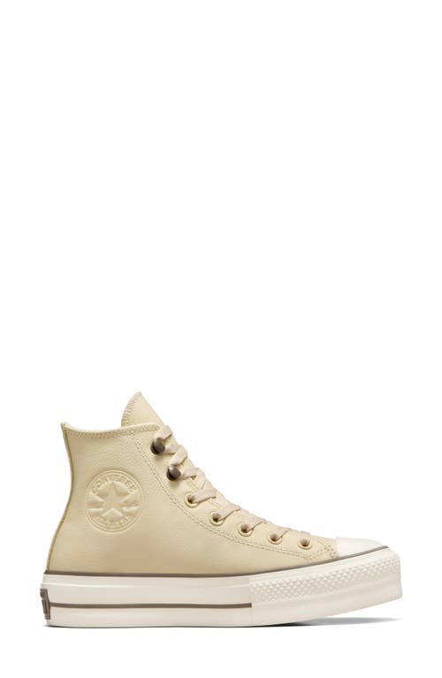 Shop Converse Chuck Taylor® All Star® Lift Water Repellent High Top Sneaker In Miso Glaze/truffle/egret