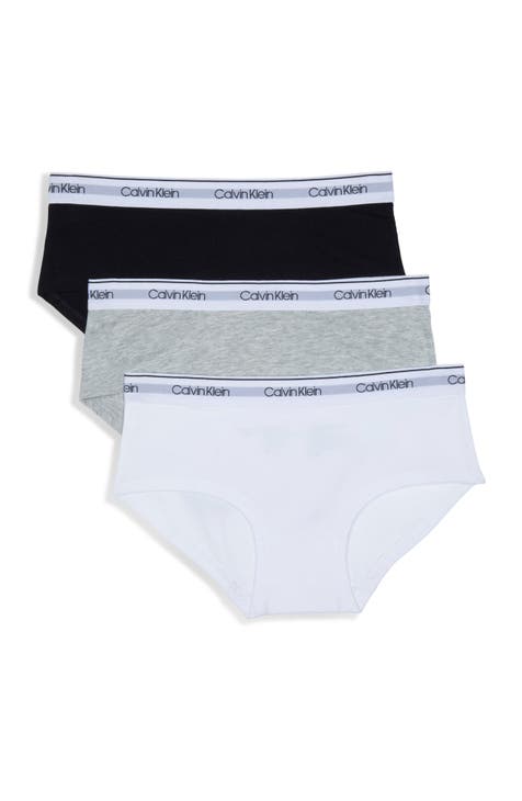 Calvin Klein Girls' Underwear - 4 Pack Seamless Hipster Briefs (S