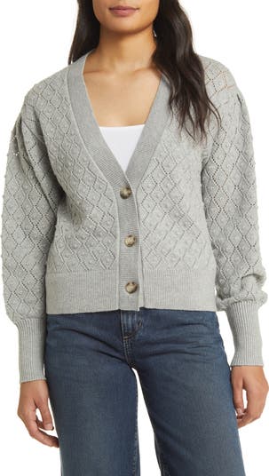 Deep v 2025 neck cardigan
