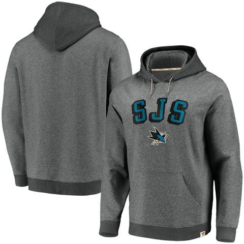 San Jose Sharks Old Time Hockey Women's Vintage Lace-Up Pullover Hoodie -  Cream