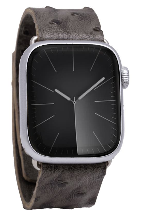 Saachi Aileen Dotted Leather Apple Watch® Watchband In Charcoal