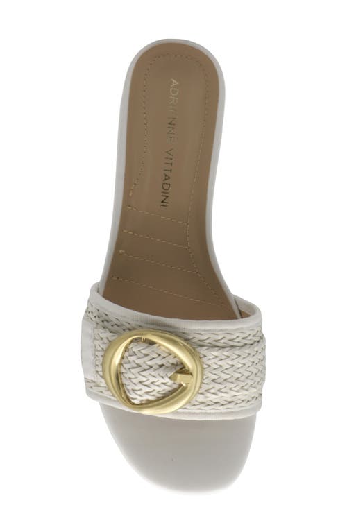 Shop Adrienne Vittadini Poris Slide Sandal In White