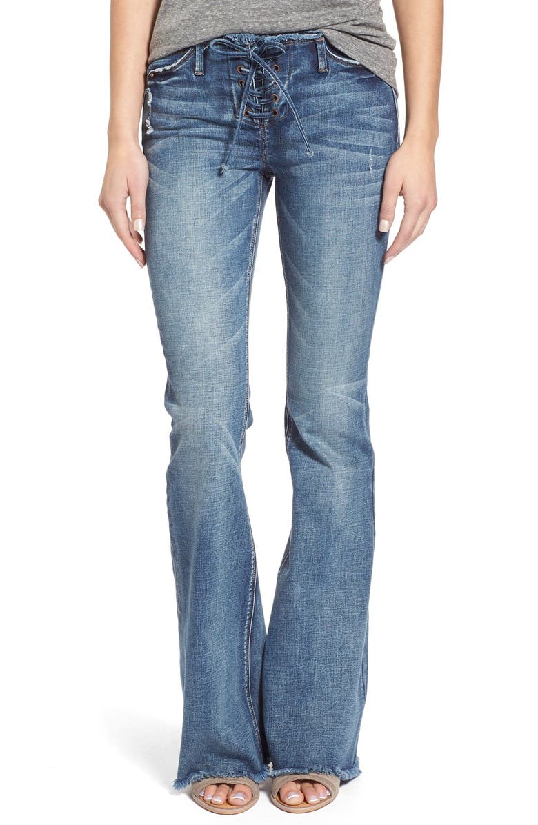 HART Denim 'Ari' Lace-Up Flare Jeans (Tempest) | Nordstrom