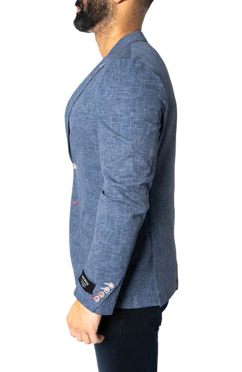 Shop Maceoo Descartes Unconstructed Slate Blue Blazer