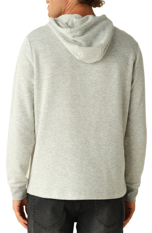 Fair Harbor Tailwind Textured Hoodie In Heather Grey Twill