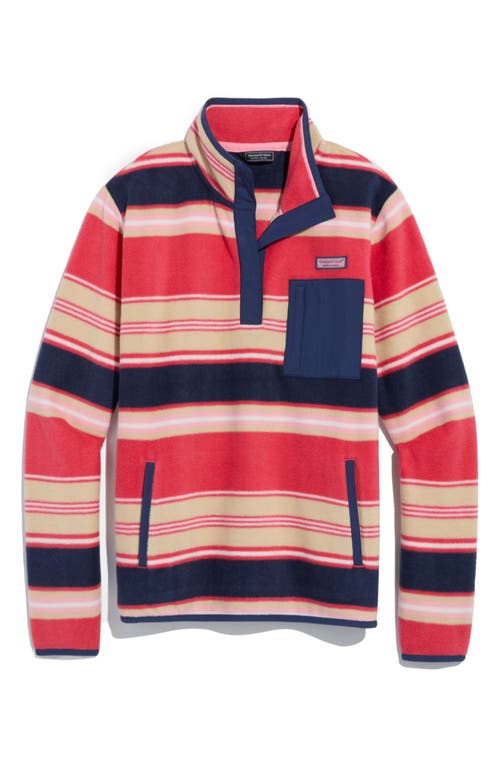 VINEYARD VINES VINEYARD VINES STRIPE FLEECE QUARTER ZIP PULLOVER 