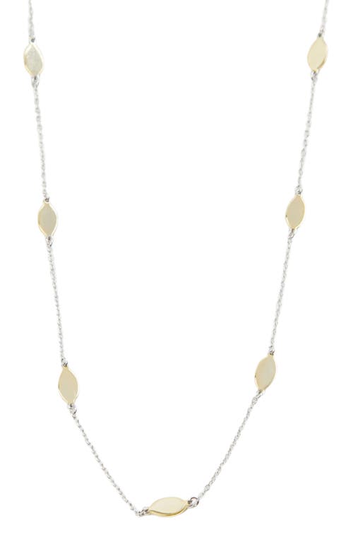Organic-Shape Station Necklace in Gold/Silver