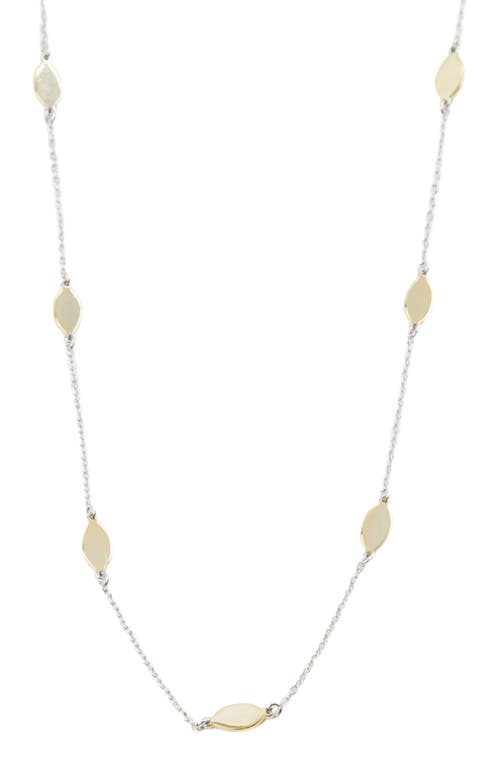 Shop Argento Vivo Sterling Silver Organic-shape Station Necklace In Gold/silver