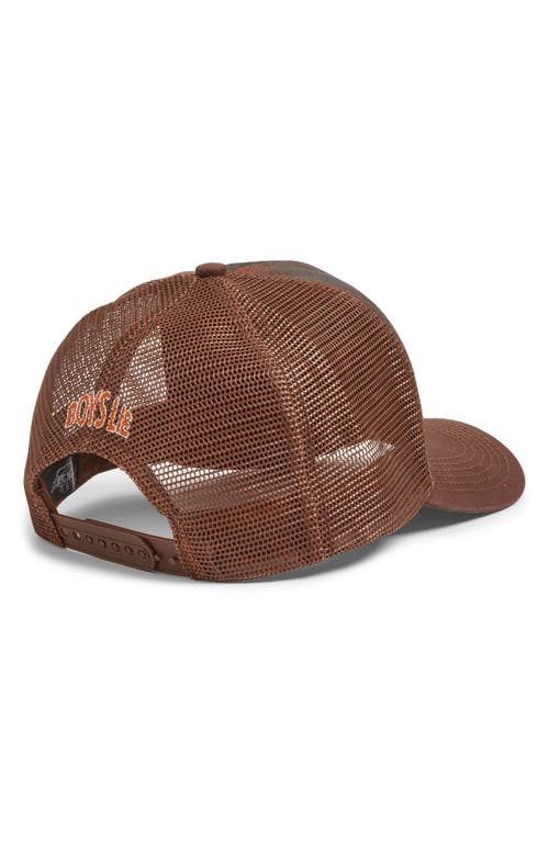 Shop Boys Lie Up In Flames Trucker Hat In Orange