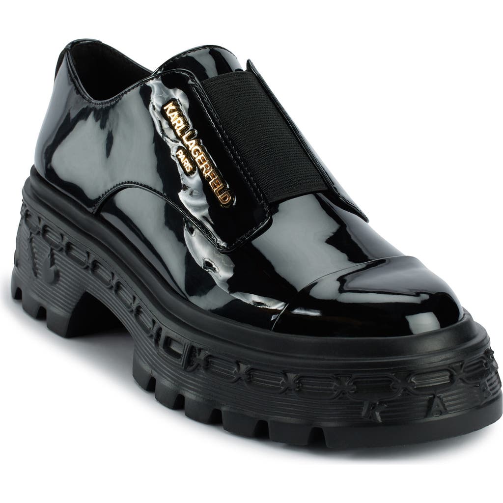 Karl Lagerfeld Paris Lakely Lug Sole Loafer In Black