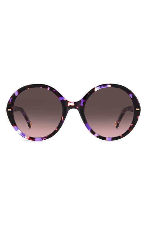 Carolina Herrera 55mm Round Sunglasses In Purple