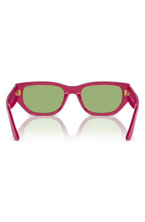Vogue 53mm Rectangular Sunglasses In Fuchsia/light Green