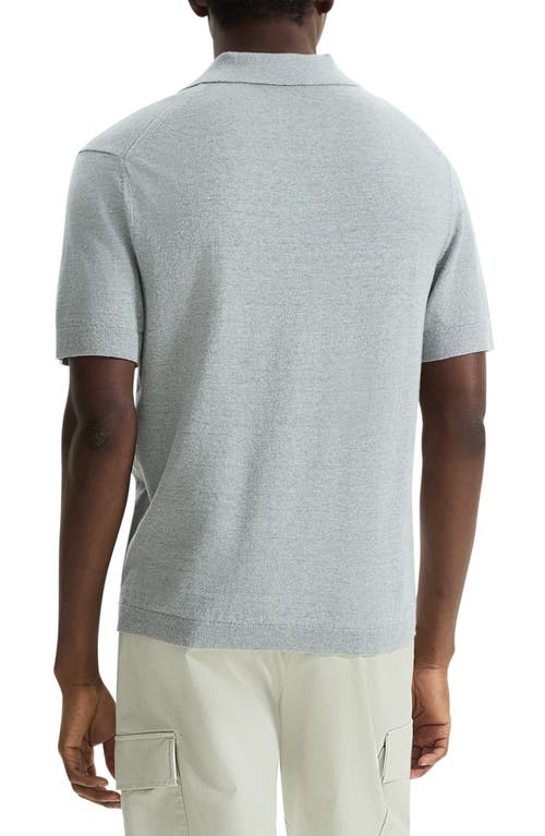 Shop Theory Brenan Linen Blend Polo In Grey Heather - B21