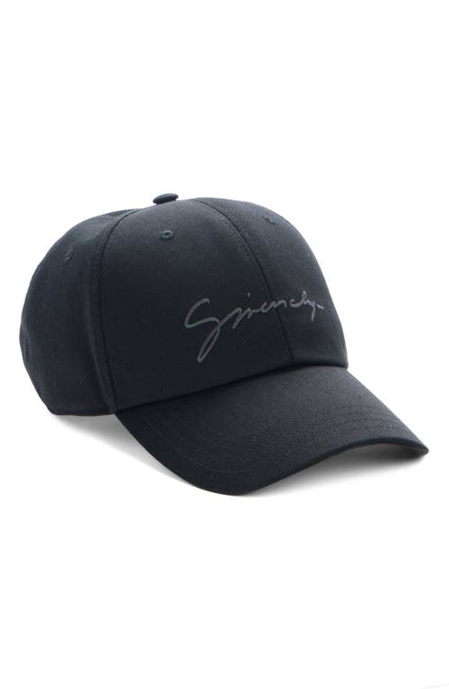 Shop Givenchy Logo Embroidered Baseball Cap In Black