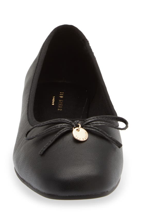 Ted Baker Bayana Bow Ballet Flat In Black