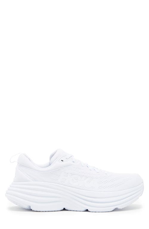 Shop Hoka Bondi 8 Running Shoe In White/white