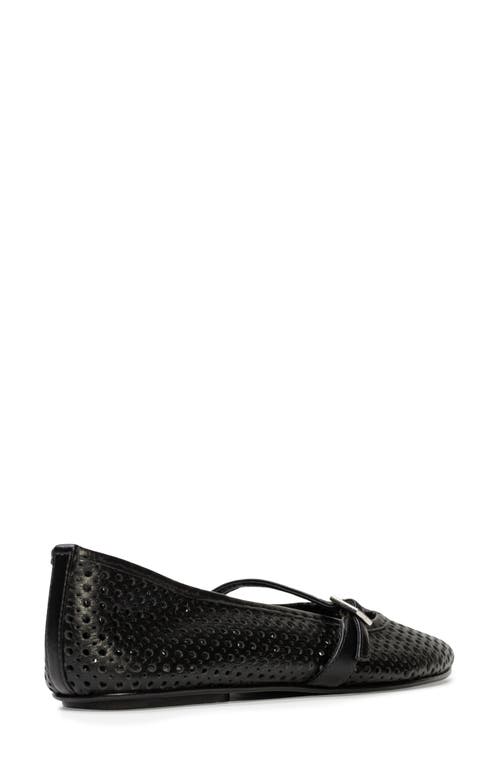 Shop Black Suede Studio Mika Mary Jane Flat In Black Laser Cut