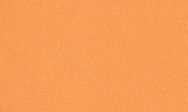 Shop Dkny Sheer Mesh Illusion V-neck Sweater In Orange Blossom