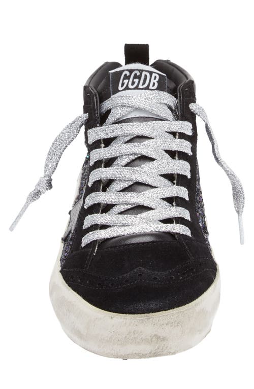 Shop Golden Goose Mid Star Sneaker In Black/blue